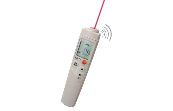 testo 826-T2 - Инфракрасный термометр для пищевого сектора с лазерным целеуказателем (оптика 6:1)