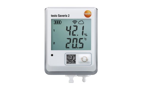 testo Saveris 2-H2 - WiFi-логгер данных с дисплеем и подключаемым внешним зондом температуры/влажности
