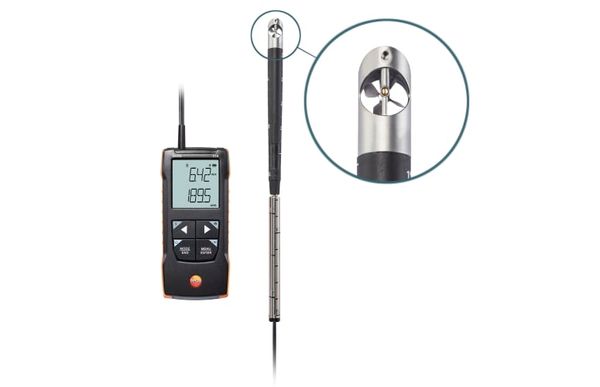 testo 416 - Анемометр с цифровым зондом-крыльчаткой 16 мм и подключением к приложению