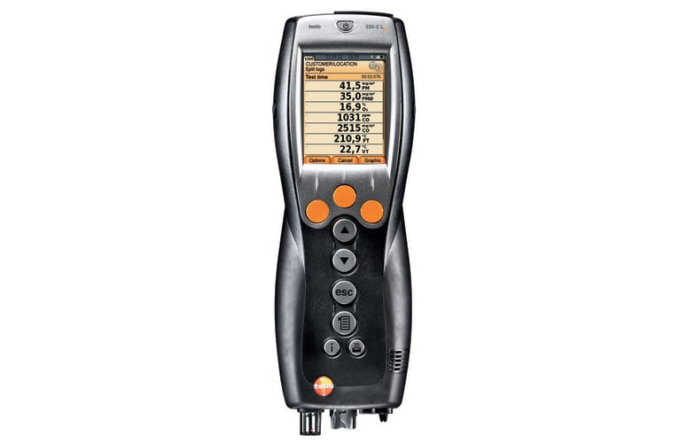 Комплект testo 330-2 LL для монтажников систем отопления - Анализ дымовых газов котлов на газе, жидком и твёрдом топливе, фото 1