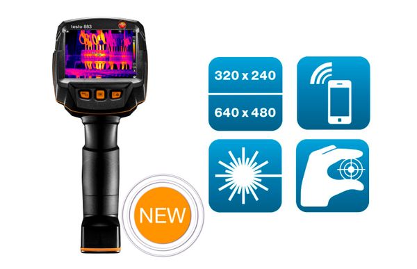 testo 883-2 - Тепловизор (320 x 240 пикселей) с объективом 42° и принадлежностями