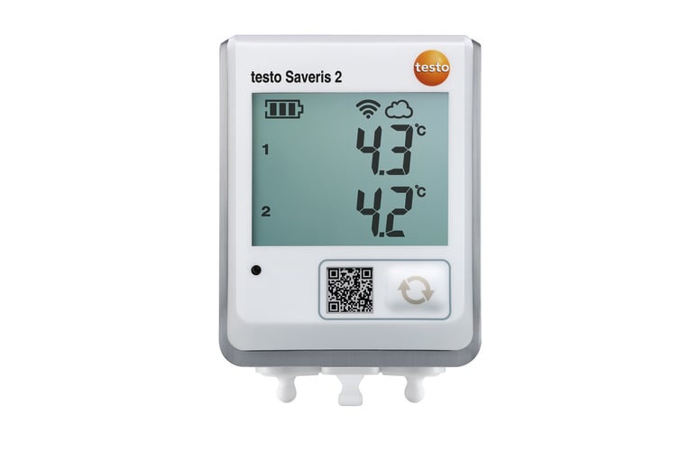 testo Saveris 2-T2 - testo Saveris 2-T2 - WiFi-логгер данных температуры c 2-мя разъёмами для внешних зондов NTC или дверных контактов, фото 1